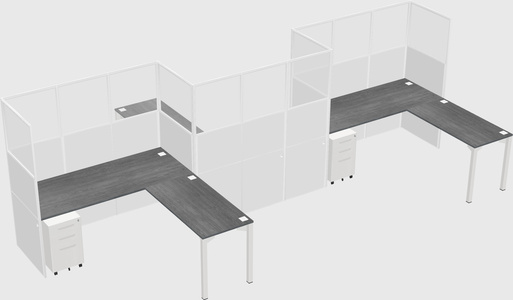 L-shape cubicles