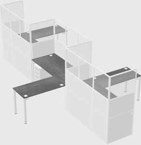 L-shape cubicles