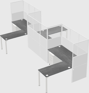 L-shape cubicles