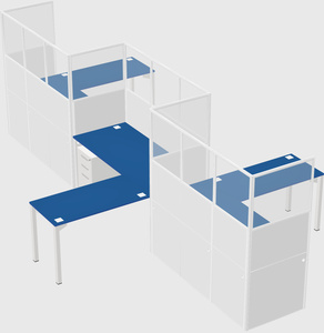 L-shape cubicles