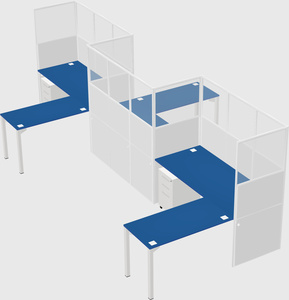 L-shape cubicles
