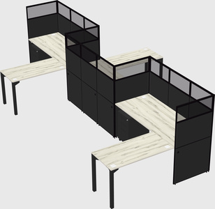 L-shape cubicles