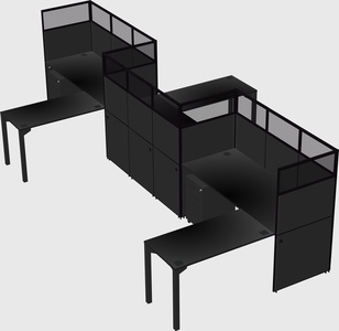 L-shape cubicles