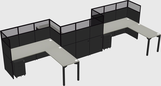 L-shape cubicles