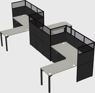 L-shape cubicles