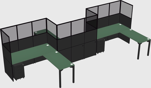 L-shape cubicles