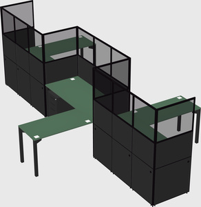 L-shape cubicles