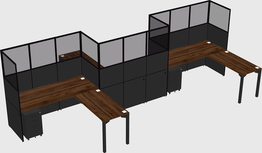 L-shape cubicles