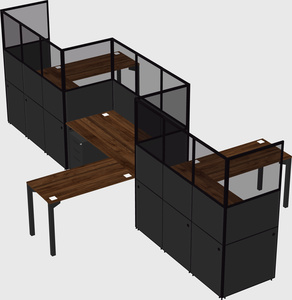 L-shape cubicles