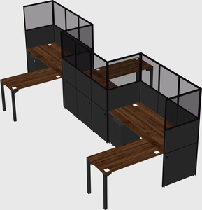 L-shape cubicles