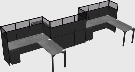 L-shape cubicles