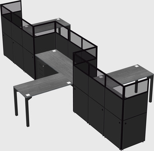 L-shape cubicles