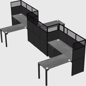 L-shape cubicles