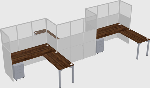 L-shape cubicles