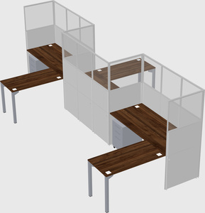 L-shape cubicles