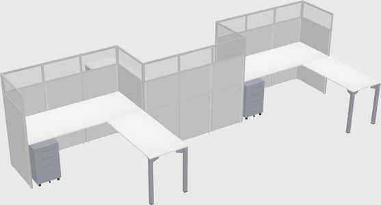 L-shape cubicles