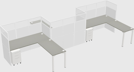 L-shape cubicles