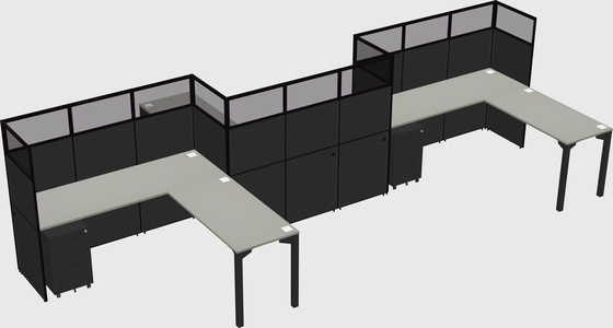 L-shape cubicles