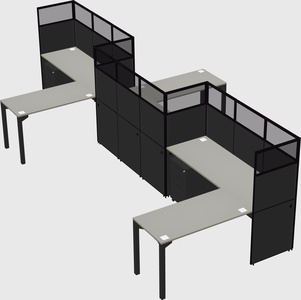 L-shape cubicles