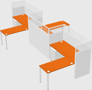 L-shape cubicles