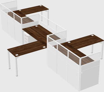 L-shape cubicles