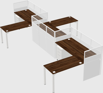 L-shape cubicles
