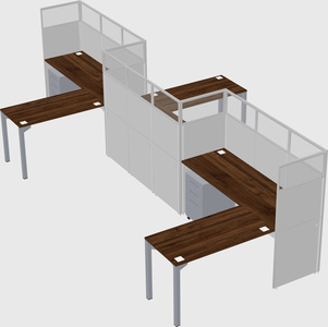 L-shape cubicles