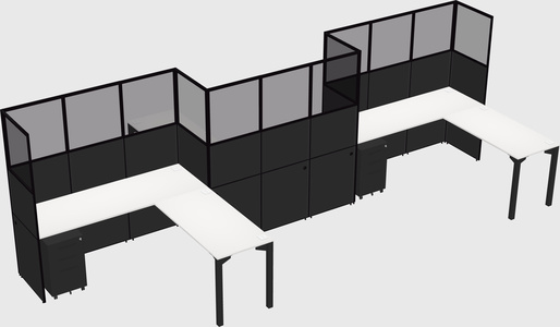 L-shape cubicles