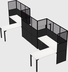 L-shape cubicles