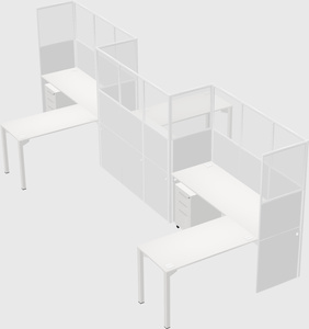 L-shape cubicles