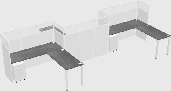 L-shape cubicles