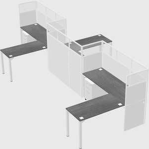 L-shape cubicles