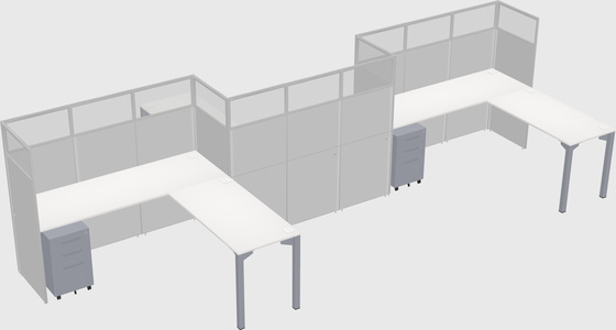 L-shape cubicles