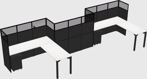 L-shape cubicles