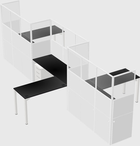 L-shape cubicles