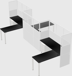 L-shape cubicles