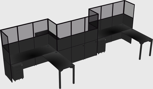L-shape cubicles