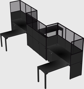 L-shape cubicles