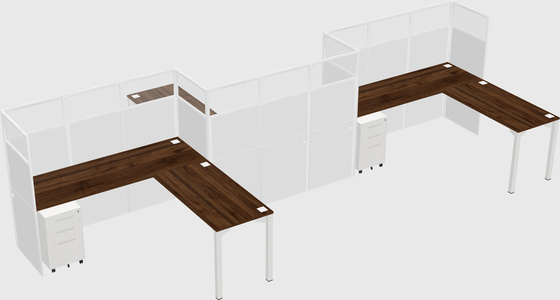 L-shape cubicles