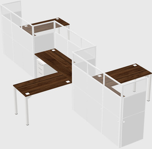 L-shape cubicles