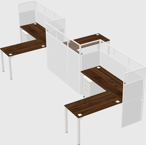 L-shape cubicles