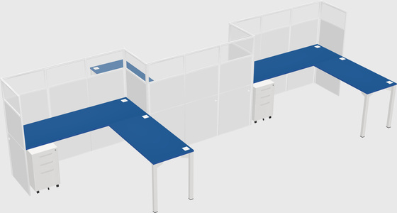 L-shape cubicles