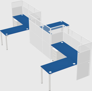 L-shape cubicles
