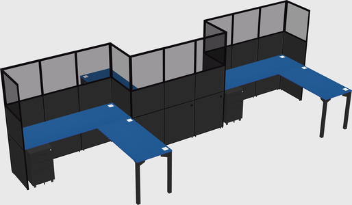 L-shape cubicles