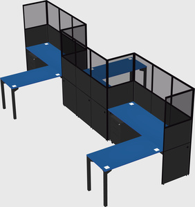 L-shape cubicles