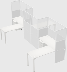 L-shape cubicles