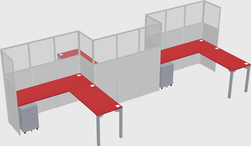 L-shape cubicles