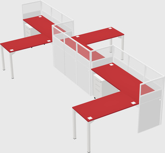 L-shape cubicles