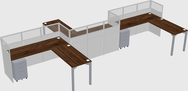 L-shape cubicles