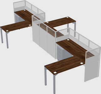 L-shape cubicles